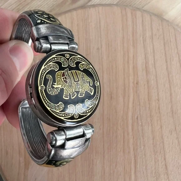 Cardini Vintage Bracelet Watch Gorgeous Inlay Elephant Enamel Watch and Band. Cardini | Accessories | Cardini Vintage Bracelet Watch  main image 2